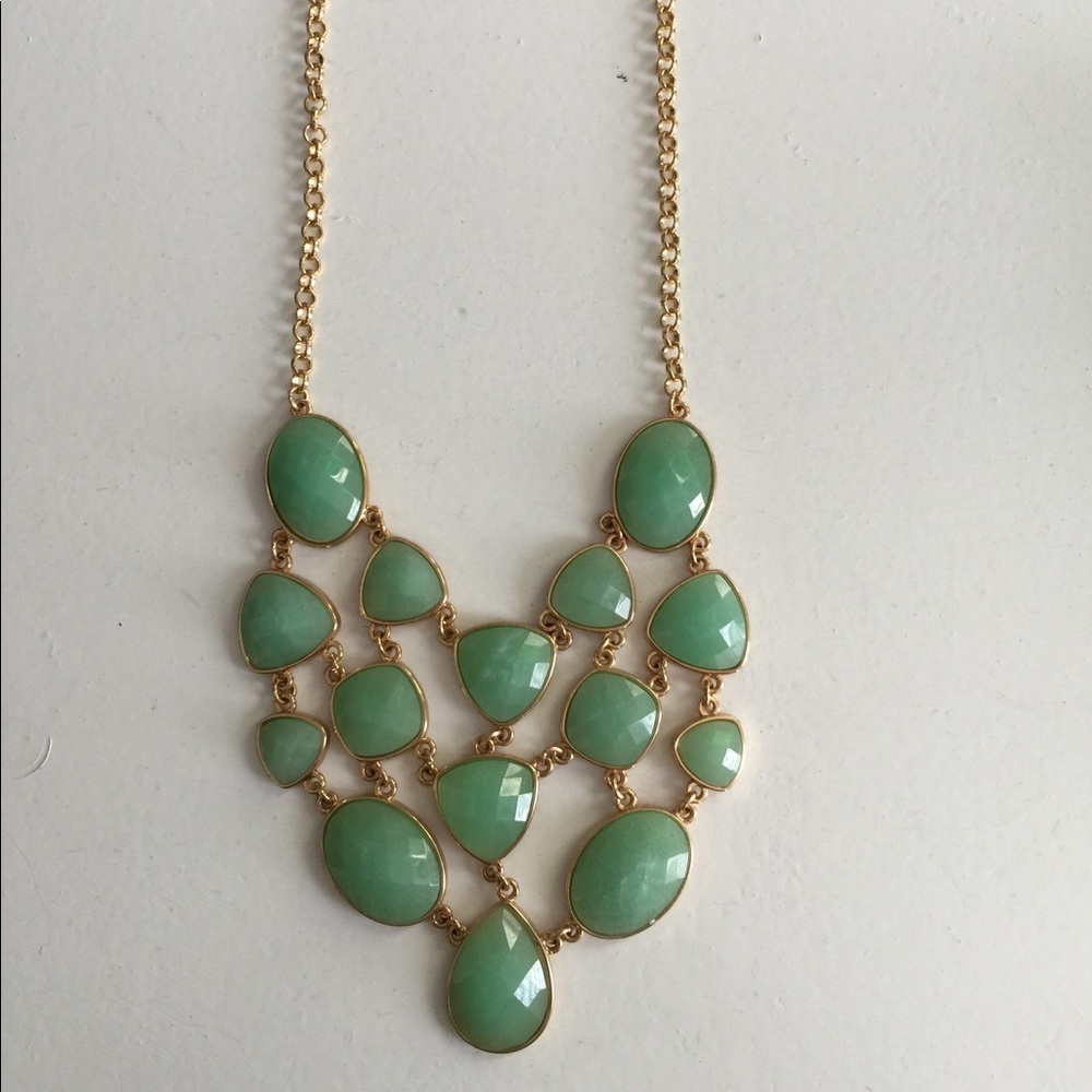 Mint green statement necklace